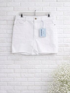 Frame NWT Le Mini Split Front Blanc Denim …